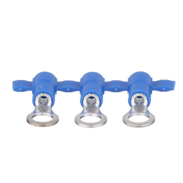 Ring Terminal, #6 Stud Size, 14 AWG, 600 V, Vinyl Insulated, Blue, Crimp Termination Only, 3000 PK